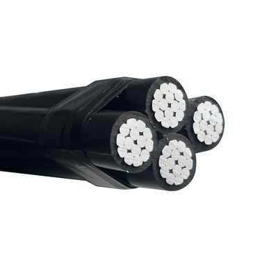 Αλουμινίου αγωγός LV Power Abc καλώδιο XLPE PE LDPE PVC μονωμένο υπερυψωμένο διπλό τριπλό τετραπλό καλώδιο παροχής υπηρεσιών