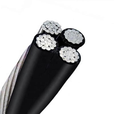 Αλουμινίου αγωγός Abc καλώδιο XLPE PE LDPE PVC μονωμένο υπερυψωμένο διπλό τριπλό τετραπλό καλώδιο 4x70mm2 50mm2