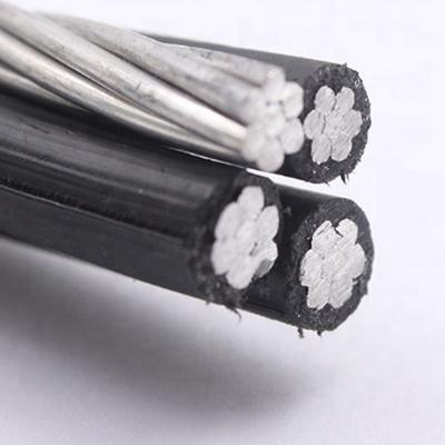 Αλουμινίου αγωγός Abc καλώδιο XLPE PE LDPE PVC μονωμένο υπερυψωμένο διπλό τριπλό τετραπλό καλώδιο 4x70mm2 50mm2