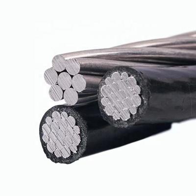 Αλουμινίου αγωγός Abc καλώδιο XLPE PE LDPE PVC μονωμένο υπερυψωμένο διπλό τριπλό τετραπλό καλώδιο 4x70mm2 50mm2