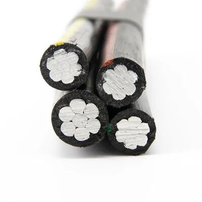 0.6/1kv Υπεράσιος αλουμινένιος αγωγός XLPE Απομονωμένα ηλεκτρικά καλώδια Quadruplex Duplex Triplex Service Drop Ηλεκτρικό σύρμα ABC καλώδιο