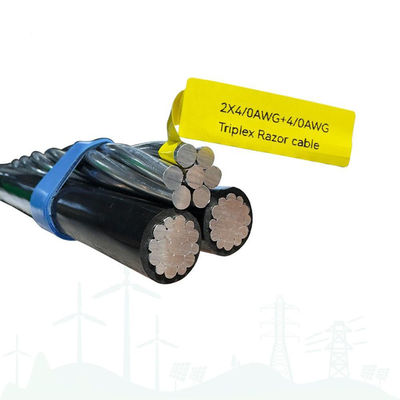 Αλουμινίου αγωγός LV Power Abc καλώδιο XLPE PE LDPE PVC μονωμένο υπερυψωμένο διπλό τριπλό τετραπλό καλώδιο παροχής υπηρεσιών